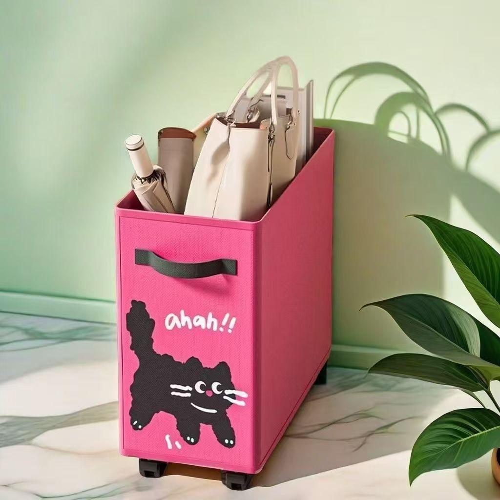 Foldable Oxford Cloth Storage Basket with Wheels