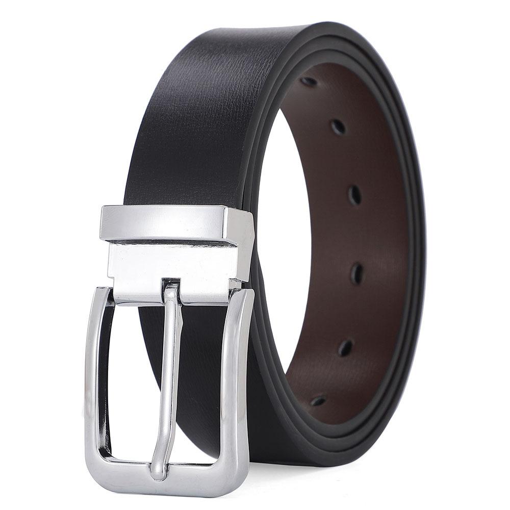 3.3cm width Pin Buckle Men's Leather Belt Men's Accessories High-end Luxury Fashion Simple Waist Belt Belts for Men