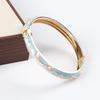 Enamel Enamel Flower Bangle Colorful Women's Hand Bracelet Vintage Cloisonne Bangle  Jewelry Gifts