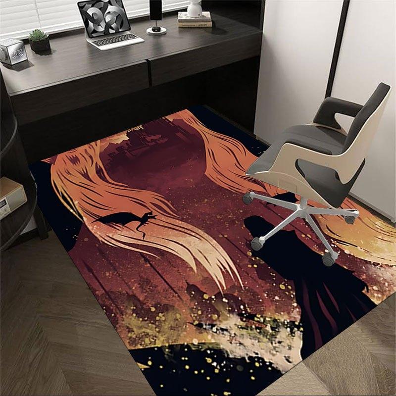 

1pc Fire and Blood Office Carpet Chair Mats, Home Decor Mat | Fantasy Theme Mat | Durable Mat, Dragon DecorB25 60cm by 90cm
