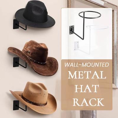 Wandmontierte graue Metall-Hutablage, Schwarze Schraube, Montierbare Hutablage, Ballhalter, Topfpflanzenständer, Perücken-Ausstellungsständer, Motorradhelm-Ausstellungsständer