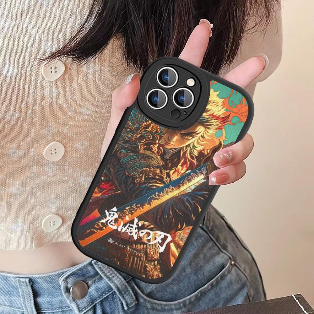 Demon Slayer Phone Case Hard Leather For IPhone 16 15 14 13 12 Mini 11 14 Pro Max Xs X Xr 7 8 Plus Fundas
