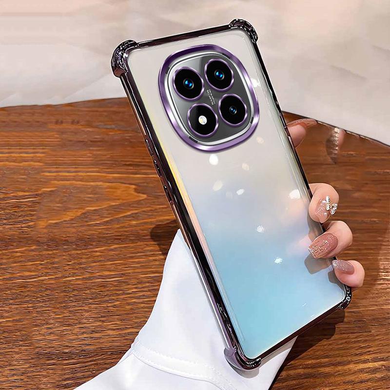 For Xiaomi Redmi Note 14 Pro 14S 13 12 11 11S 10 10S 9 Redmi 14C 13C 12C 10C A5 A3 K80 K70 K60 Poco X7 Pro X6 M6 Transparent Electroplated Phone Case