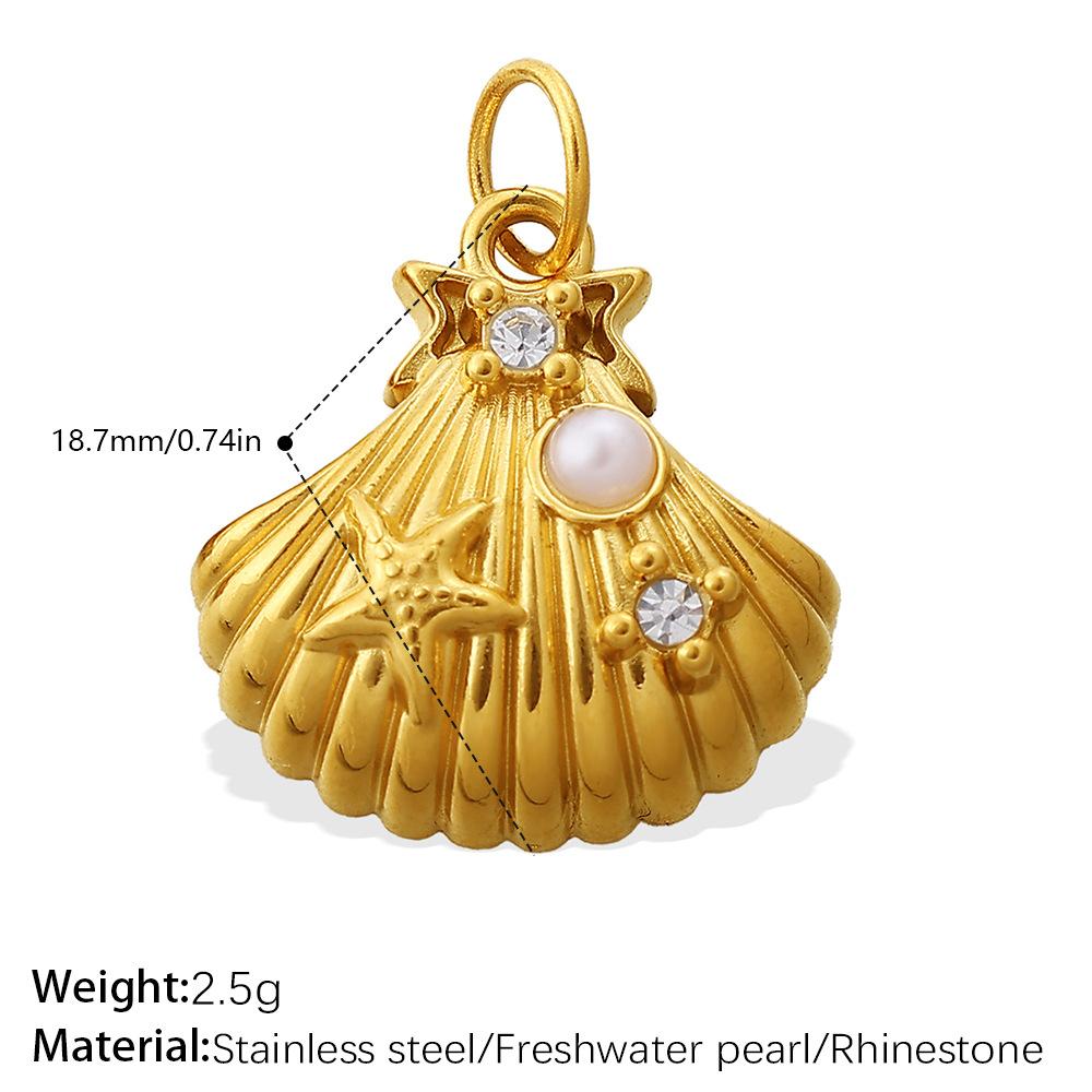 Fashion Daily Versatile Ocean Theme Diy Small Fish Pearl Pendant Does Not Fade Jewelry Accessories
