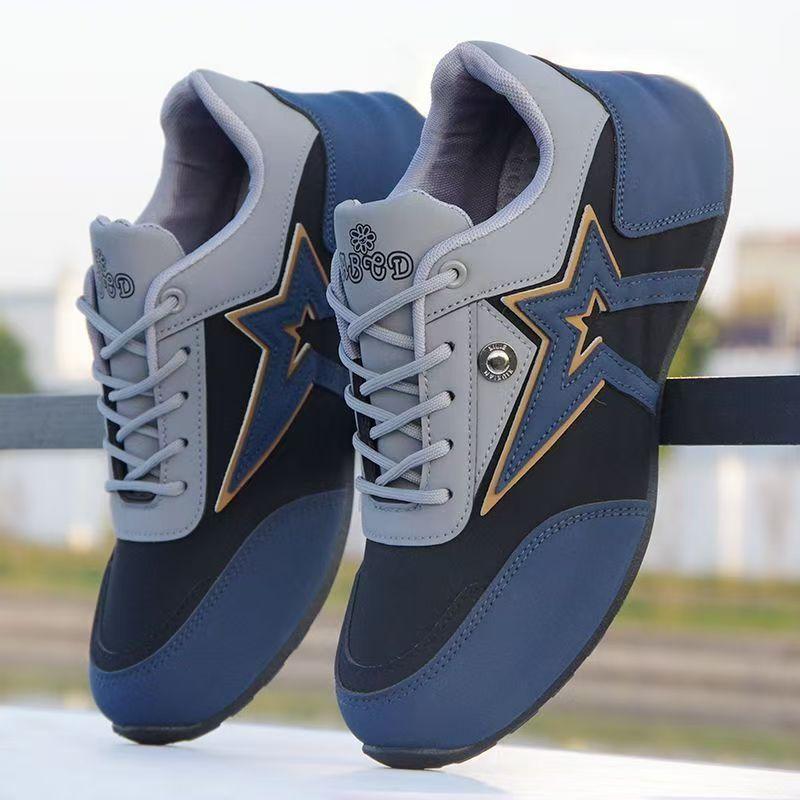 

Men s shoes new leather casual shoes lightweight non-slip sports shoes soft-soled student running shoes 39
