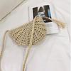 Cross Body Bag Half Moon Straw Bags Women Summer Rattan Bag Handmade Woven Beach Bohemia Handbag