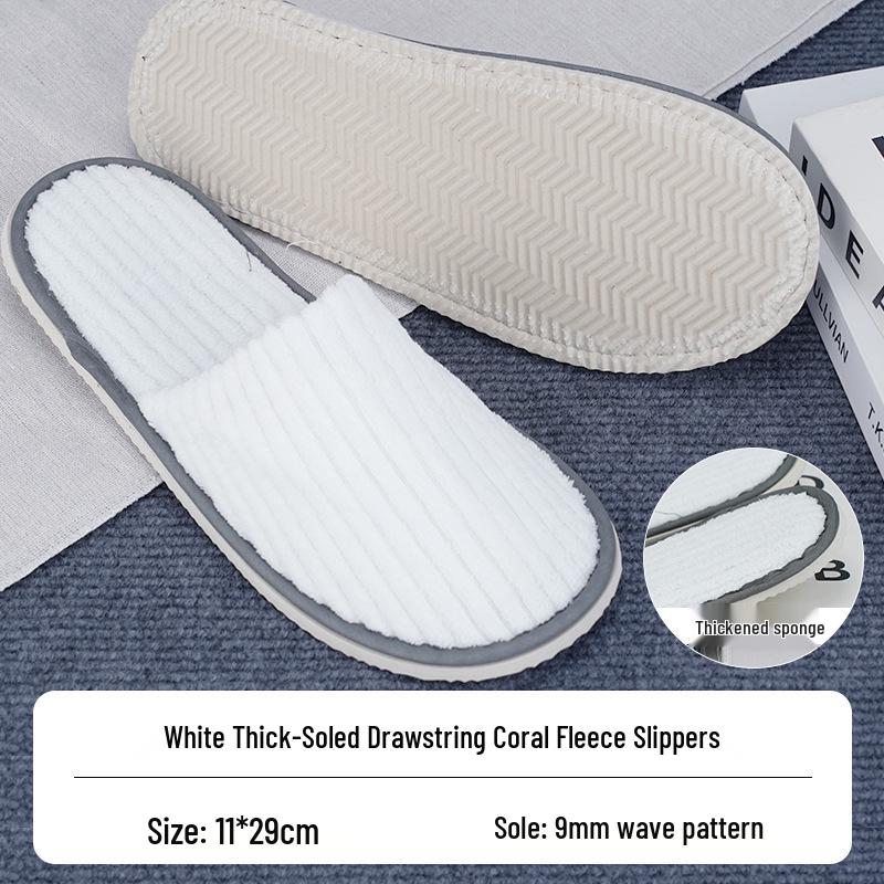 Washable Anti-Slip Winter Fleece Slippers for Guests