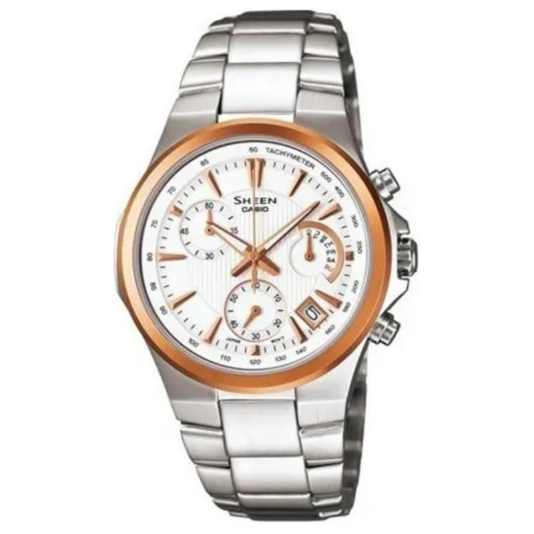 CASIO Women s SHEEN 40mm White Watch SHE-5019SG-7ADR White Dial