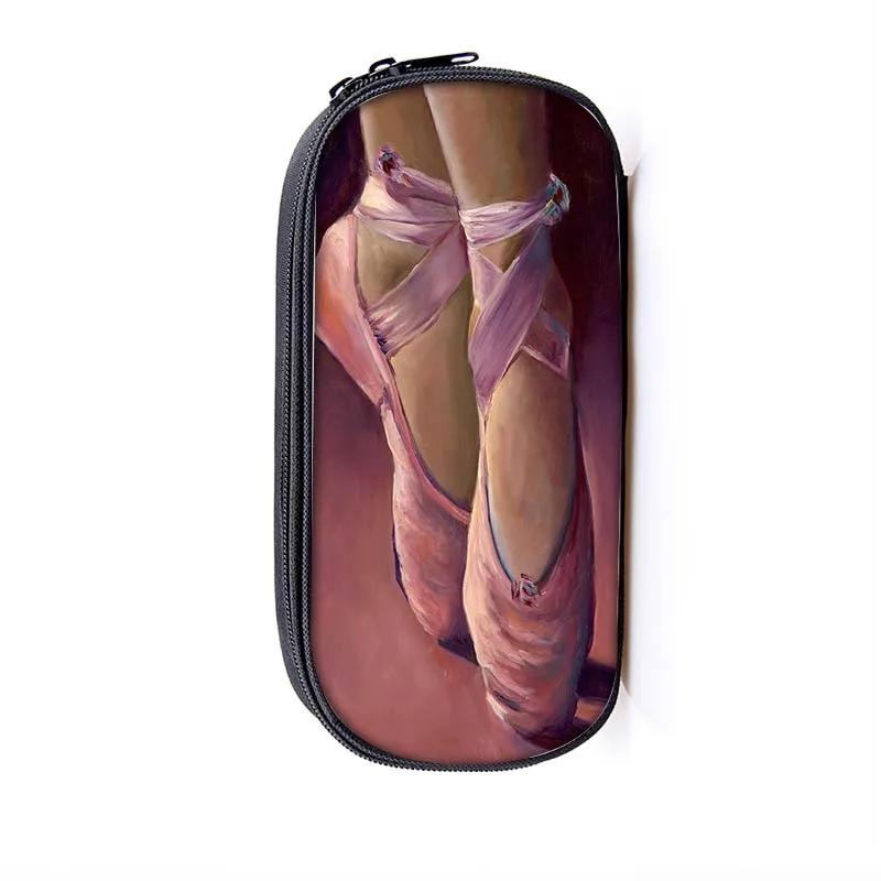 Elegant Ballet Dancing Girls Make Up Bags Pencil Holder Newly Children School Case Make Up Stationery Kids Gift