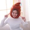 Diadema con Forma de Caca Sombrero de Felpa Gorra de Dibujos Animados con Orejeras Accesorios para Fotos de Cosplay de Halloween