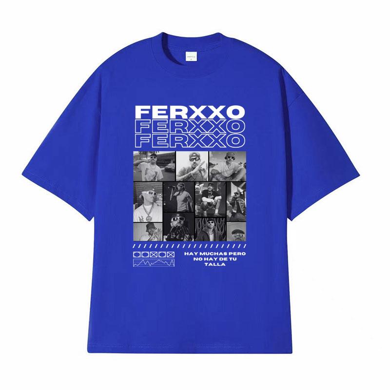 Rapper Feid Ferxxo Concerto Grafica Cover Maglietta Uomo Donna Hip Hop Retro Alta Qualità Maglietta Casual Cotone Girocollo Magliette Top