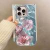 Okeāna pērļu gliemežvāka ūdens faktūras meiteņu tālruņa vāciņš priekš iphone 16 15 14 7 8 Plus 13 11 12 Pro Max X XS XR SE 2022 2020 16e vāciņš