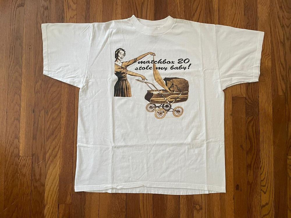 Винтажная футболка Matchbox Twenty Stole My Baby Хлопок Белый Все Размеры Для Мужчин UR124 Унисекс Футболка M