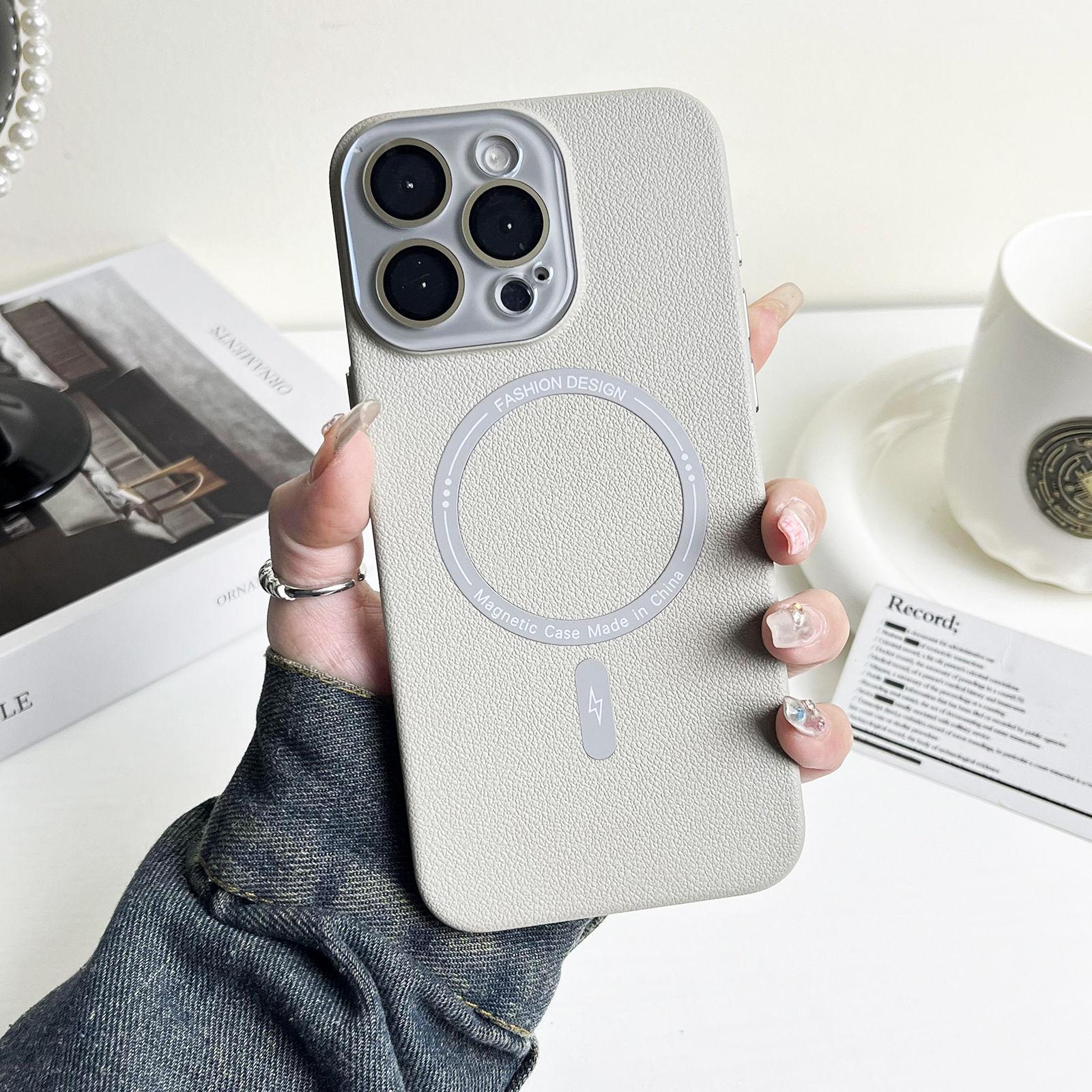 

Простой кожаный чехол для телефона Apple iPhone 15 Promax - мягкий силиконовый чехол с кристаллической рамкой для объектива Apple iPhone 15/14/13/12/11/Plus/Pro/Promax iphone 14plus серый