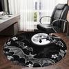 1pc Office Carpet Chair Mats Bat Moon Night Floral Design Perfect for Decorating Office Chairs, Living Rooms, Or Bedrooms.YDT070