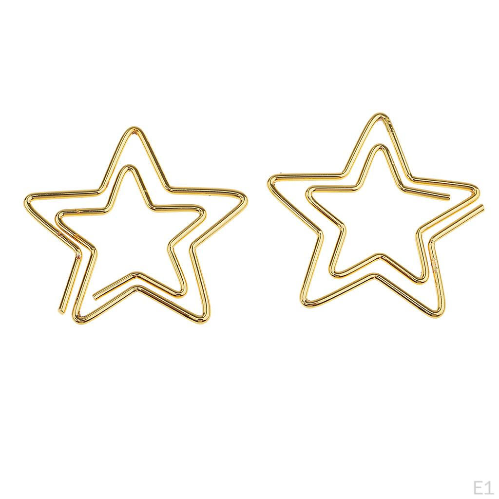 12 Stück häufig verwendete Büroklammern in Gold, niedliche Formen, lustige Büroklammern