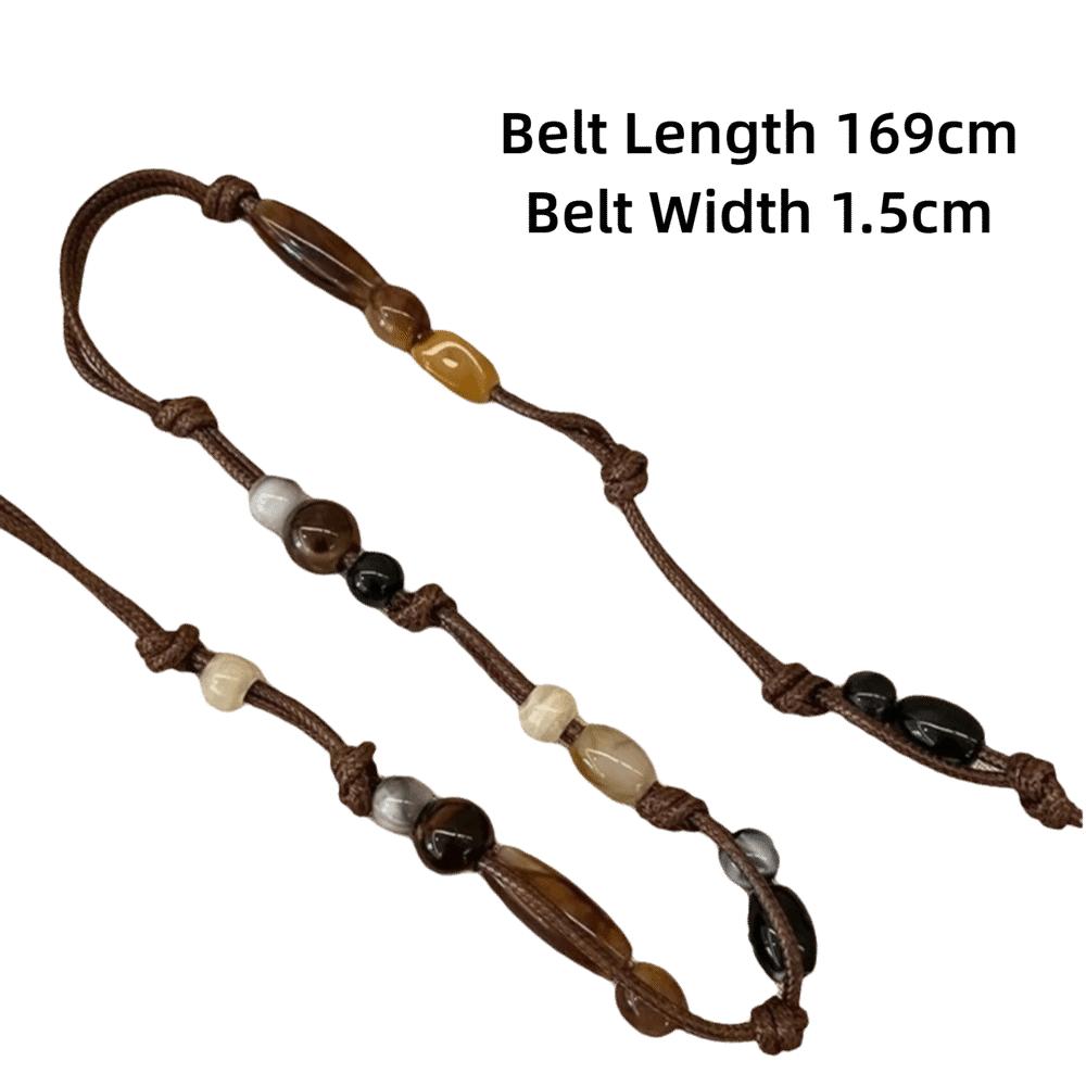 Bohemian Women's Waist Chain Woven Beaded Skirts and Jeans Belt Waist Rope Waist Belt Decoration