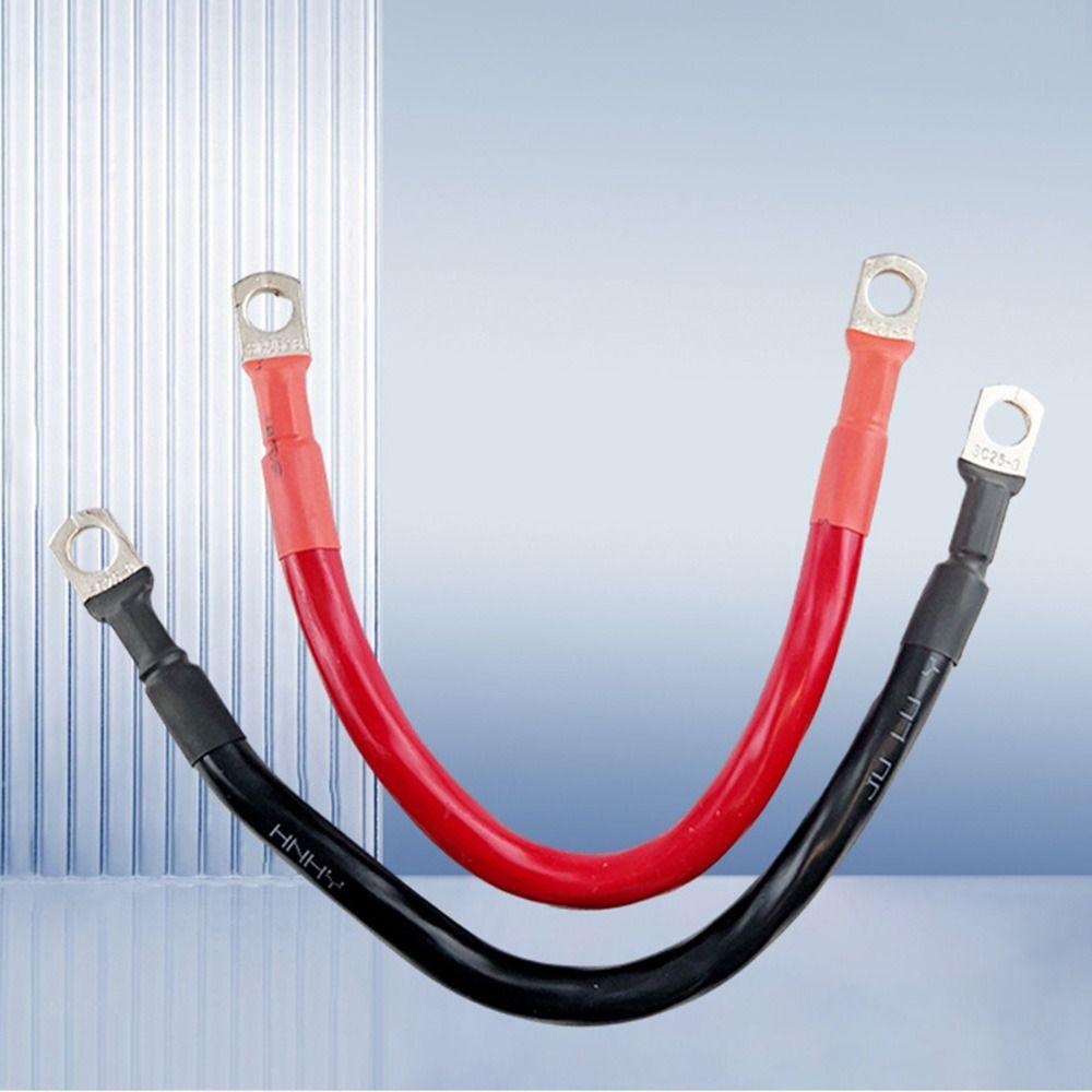 Black Red Silicone Wire With Lug Terminal Cable  For Car Battery Series and Parallel, UPS, Inverter