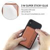 Mobile phone back sticker card bag card cover 3M glue card holder multi-functional card clip PU leather simple solid color card cover