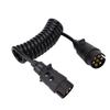 12V 24V Trailer Spring Wire 2M 3meters 7 Core Spring Towing Coiled Wire for Commercial Vehicles Campers Cars Boats
