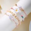 4 Stück/Set Böhmische Schleife Blume Schildkröte Seestern Armbänder Für Frauen Handgefertigt Reiskörner Stapelarmband Sommer Strand Schmuck