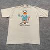 Vintage 80s Funny Lazy Duck I Don't Do Morning Humor Shirt XL 23x30 Gray