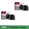 1/2pc Vacuum Wine Bottle Cap Stopper Sealed Storage Vacuum Memory Wine Stopper Push Style Barware Wine Cork Black Bar Tools 7
