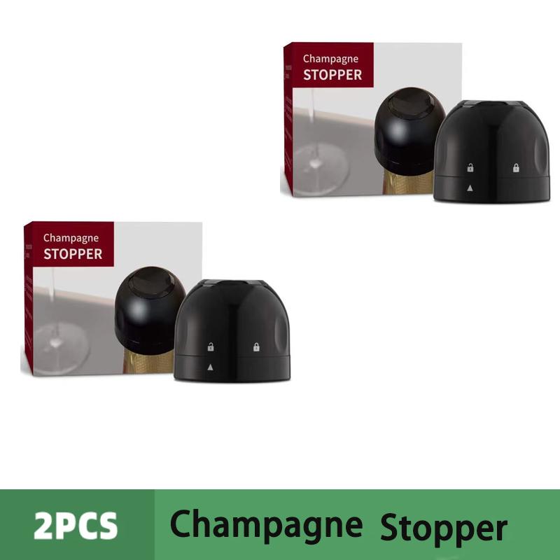 1/2pc Vacuum Wine Bottle Cap Stopper Sealed Storage Vacuum Memory Wine Stopper Push Style Barware Wine Cork Black Bar Tools 7