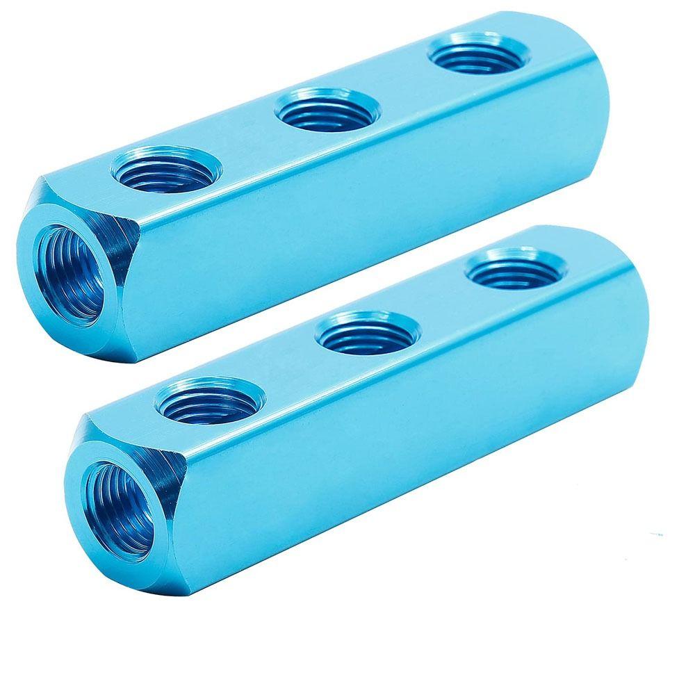 Купить 2 шт. 3 пути 6-портовый многотрубный выпускной коллектор с ...