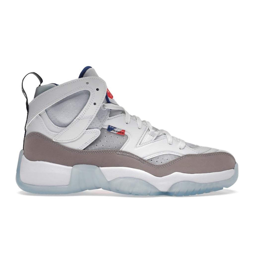 Paris Saint-Germain x Air Jordan Jumpman Two Trey Paname Herren-Sneaker Weiß Bimsstein Leuchtendes Karmesinrot DX6551-104