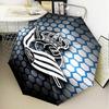 Royal Football Emblem Umbrella 8-Frame for Travel, Camping, Casual Lightweight Portable Umbrella, Essential for Every Family Holidays Gift
