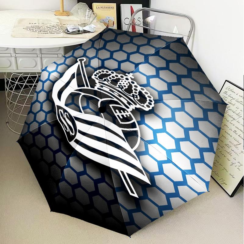 Royal Football Emblem Umbrella 8-Frame for Travel, Camping, Casual Lightweight Portable Umbrella, Essential for Every Family Holidays Gift