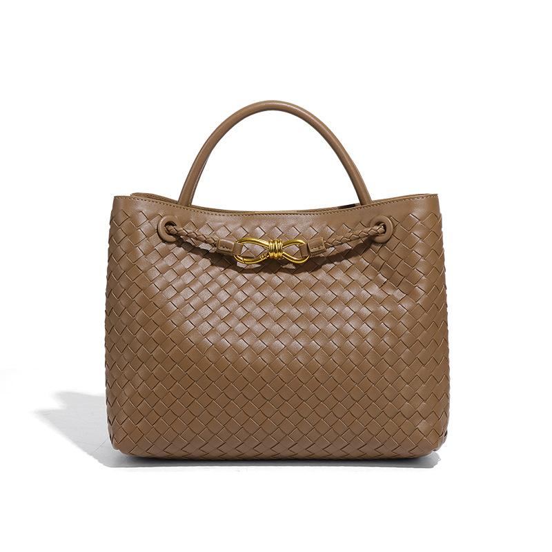 

Винтажная сумка большой вместимости Женская плетеная сумка Ручная сумка для通勤, универсальная Модная повседневная наплечная сумка-мессенджер