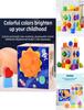 Wooden Geometric Shape Matching Blocks For Kids Educational Toy For Brain Development