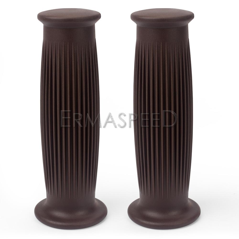 Motorcycle Grips Retro Non Slip Rubber Bar End Thruster Grip 7/8" 22mm 24mm Motorcycle Comfort Hand Handlebar Grip