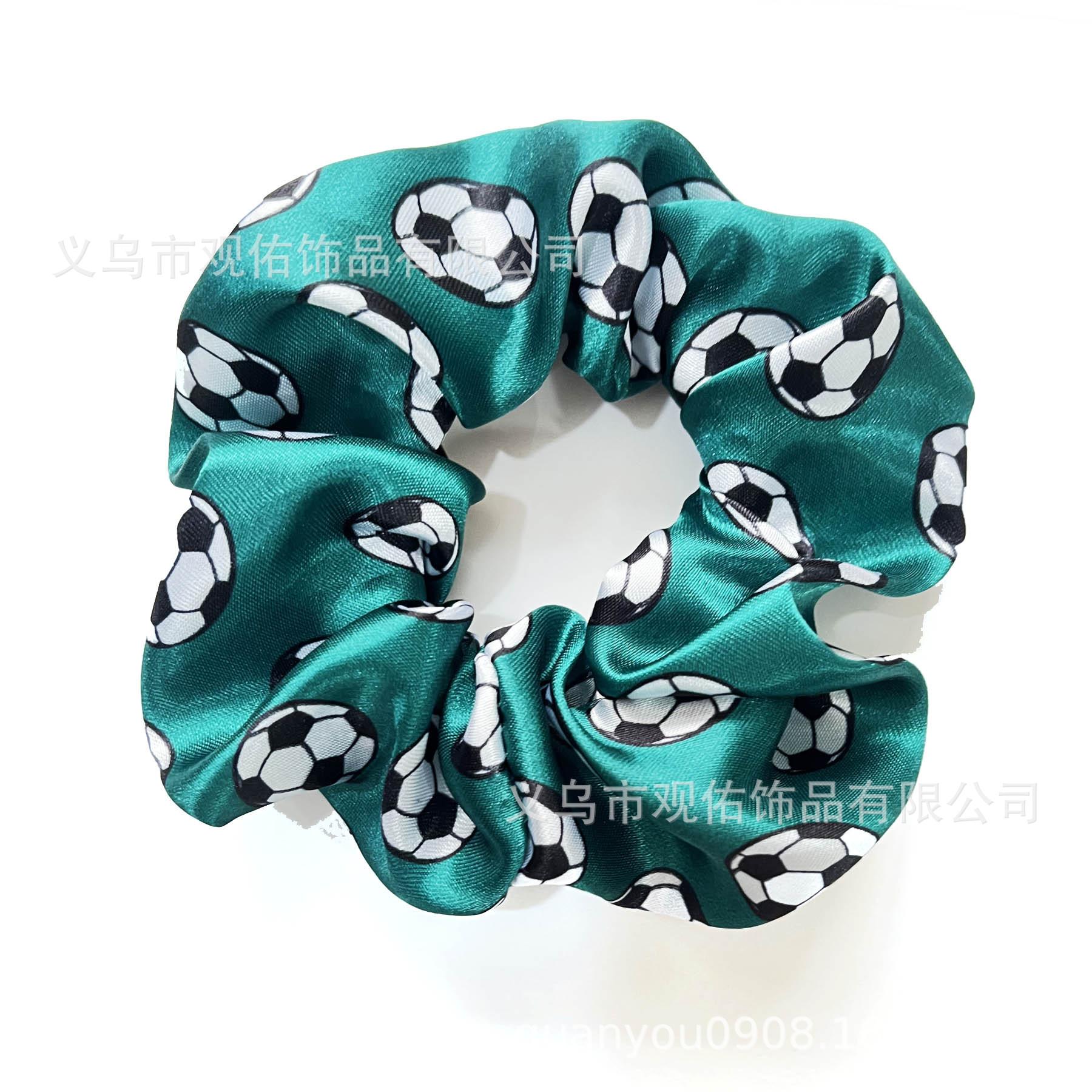 

Атласная футбольная резинка для волос, жгут для волос в виде толстой кишки, простая повязка на голову, эластичная лента, женская резинка для волос из эластичной ткани. зелёный