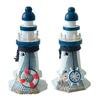 Retro Lighthouse Ornament Handmade Rustic Wooden Lighthouse Statue Coastal Table Centerpiece for Ocean Theme Party Beach House Decor