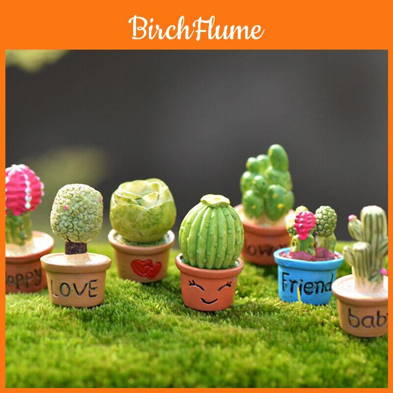 Delightful Mini Cactus Resin Ornament For Charming Fairy Garden Decor Craft
