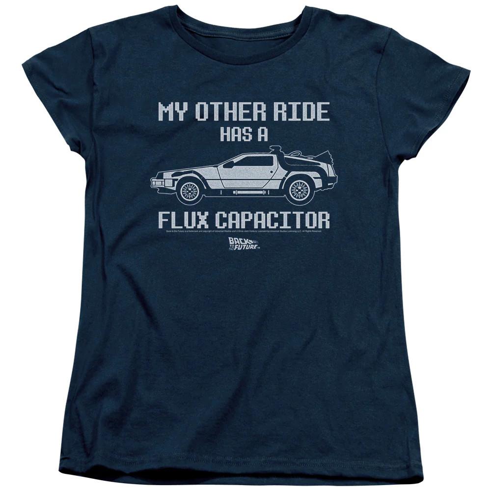 

Back To The Future Other Ride Womens T Shirt Navy Blue L
