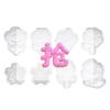 4Pcs/Set 3D Flower Pattern Plastic Biscuit Mold DIY Kitchen Cake Decorating Tools Cookie Cutter Stamp Fondant Embosser Die