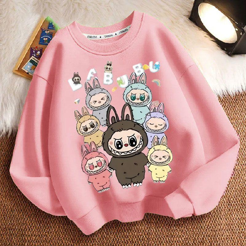 Niedliche Kinder-Hoodies, Rundhals-Langarm-Lockere und lässige Hoodies für Jungen und Mädchen für Frühling und Herbst