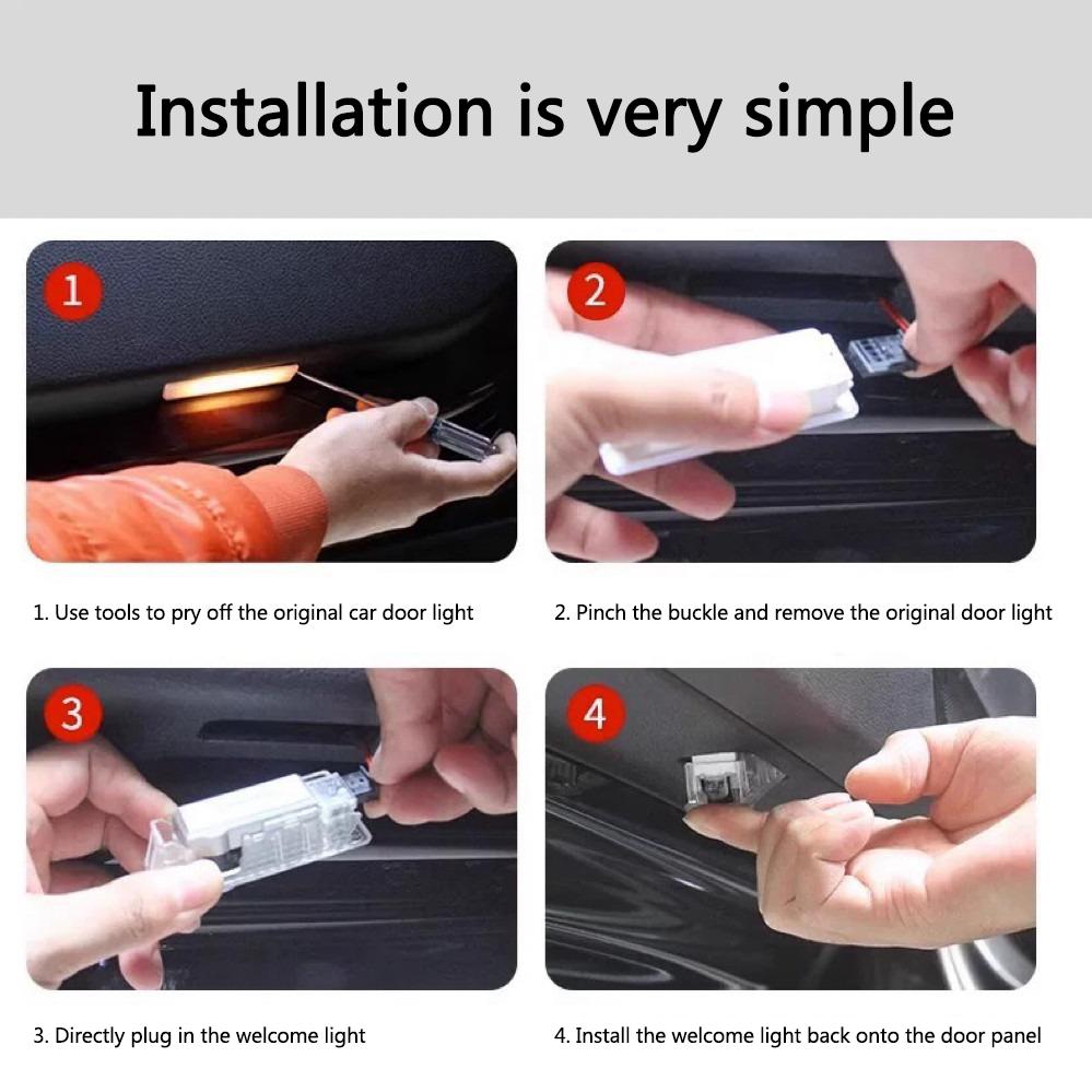 For Mercedes Benz For Mercedes-Benz C-Class (W204) Models C180 C200 C260 C300 Modification Car Welcome Lights LED Door Lights Autp Accessories