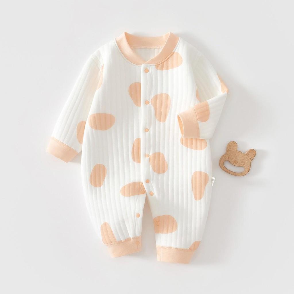 Quilted Baby Jumpsuit: Warm Winter Romper & Thicken Air Cotton Pajamas