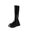 Bottes Courtes Printemps et Automne Bottes Simples Bottes de Chevalier Bottes Montantes pour Femmes Bottes Hautes Petites Bottes Épaisses