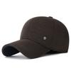 Mens Winter Baseball Cap with Ear Flaps, Baseball Winter Hats with Ear Flaps for Men Outdoor Walk Running  Adjustable Size