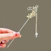 Vintage Hairpin chinese style tassels Cat Eyes Flower Decor Fine Pattern Elegant Hair Chopsticks for Women Girls hair styling