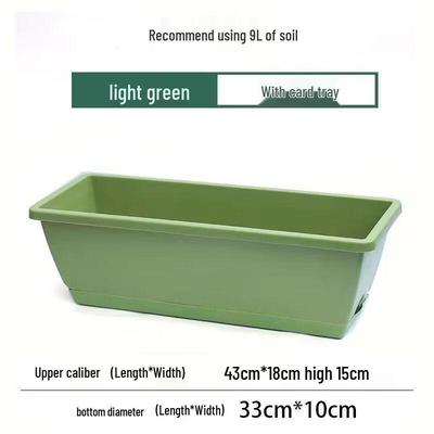Yingtang Rectangular Plastic Planter with Tray