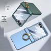 Samsung Z Flip7 Full-Cover Solid Color Case with Hinge Protection and Built-In Ring Stand