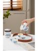 High-End White Porcelain Kung Fu Tea Set with Crackle Finish - Gift Boxed, Customizable Logo for Business or Home Souvenir