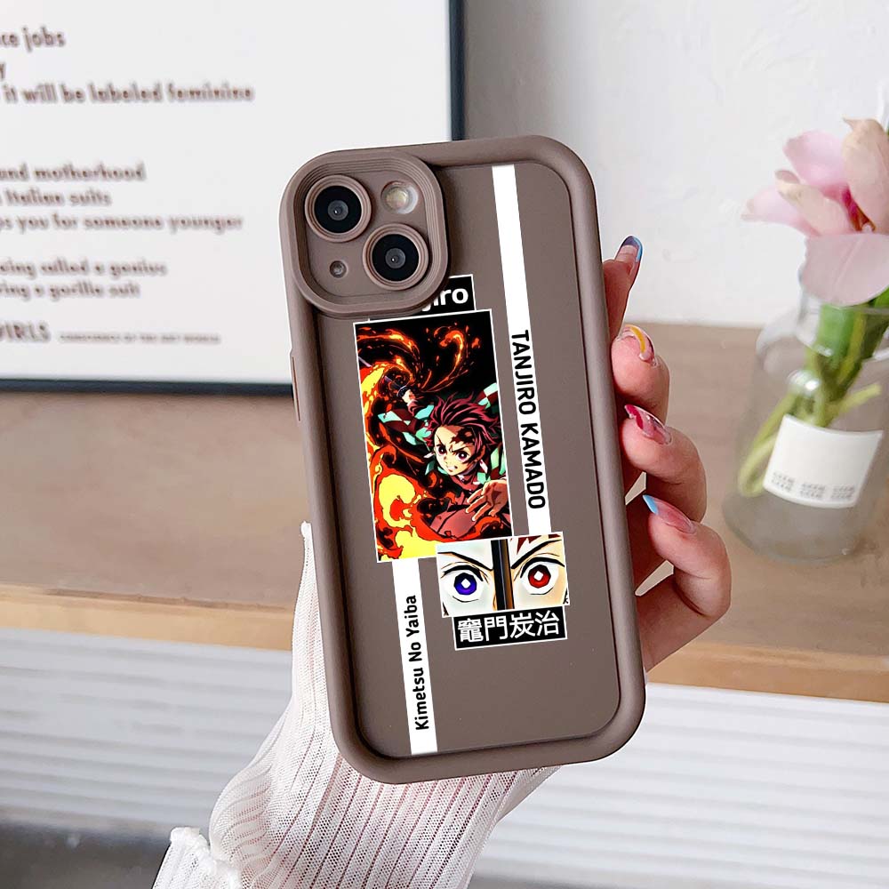 

Чехол для телефона Sky Eye Ladder для iPhone 15 Samsung A24 Huawei Honor 90 Xiaomi Redmi Note 11 Infinix Realme Angel Eye Мягкий чехол NY2 Anime Demon Slayer Realme V13 5G коричневый